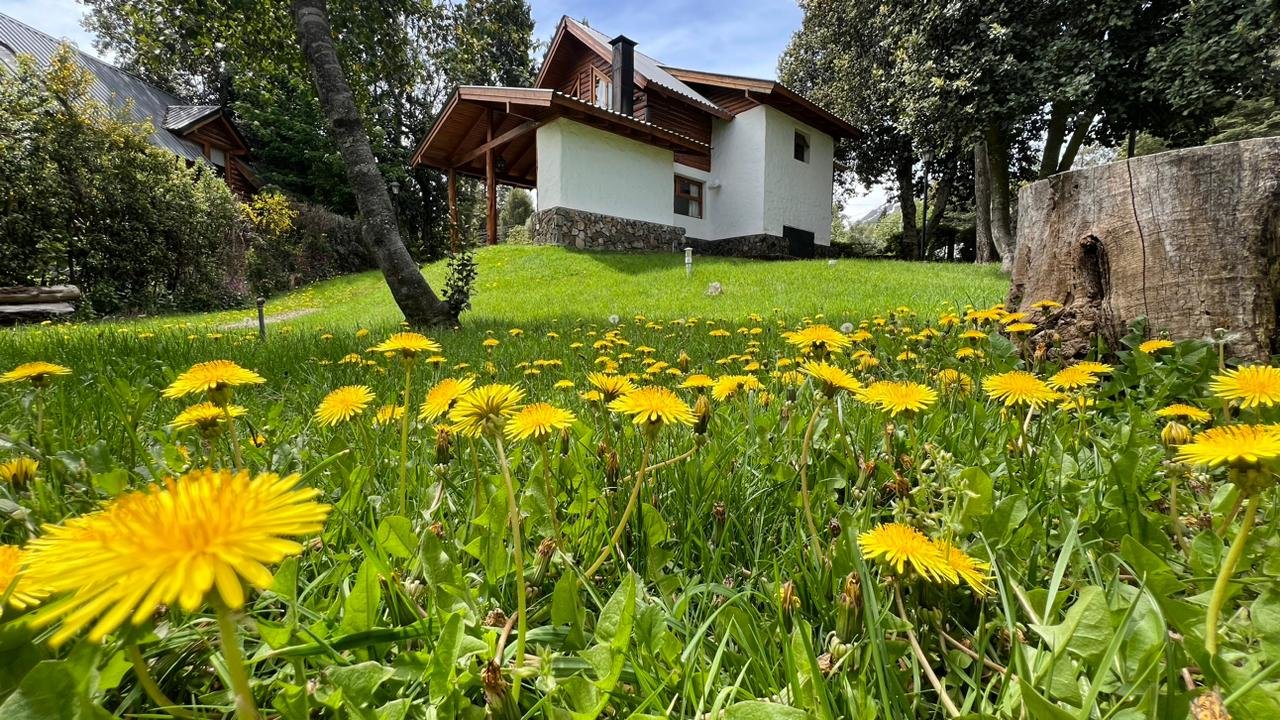 Vista exterior de la cabaña